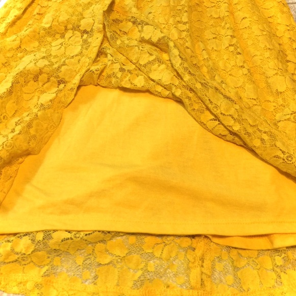 NWOT - Lace Yellow Midi Dress - Picture 5 of 7